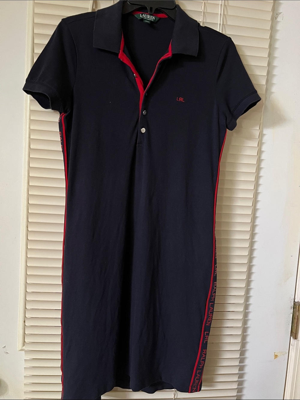 Lauren Ralph Lauren Navy Dress with Red Trim